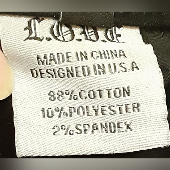 L.O.V.E. barbwire hearts, black, blinged LOVE, size 28, new, jeans - Picture 7 of 14